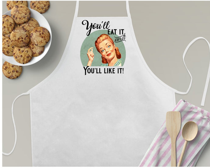 Apron | Retro Fun | You'll eat it and you'll like it | The Good Life Creations