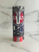 Load image into Gallery viewer, Nurse | RN | Stainless Skinny Tumbler | The Good Life Creations