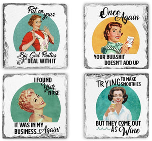 Coaster | I Wish I was as Thin | Slate | Retro | The Good Life Creations