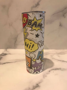 Comic Book | Stainless Skinny Tumbler | The Good Life Creations
