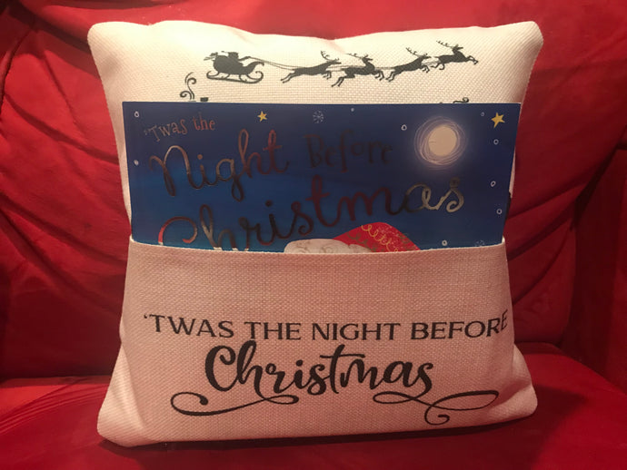 Pocket Pillow | Reading | Twas the Night Before Christmas | The Good Life Creations