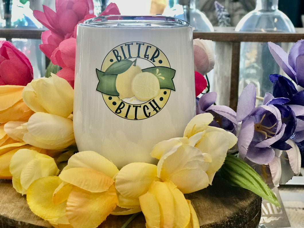 Bitter B | Stainless Stemless Wine Tumbler | The Good Life Creations