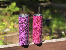 Load image into Gallery viewer, Spider Web | UV Skinny | Stainless Skinny Tumbler | The Good Life Creations