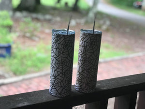 Spider Web | UV Skinny | Stainless Skinny Tumbler | The Good Life Creations