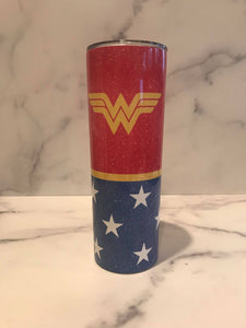 Wonder Woman | Stainless Skinny Tumbler | The Good Life Creations